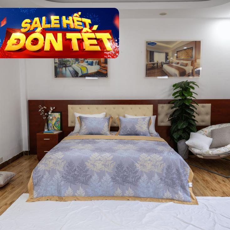 Bộ ga chun Lụa tencel cao cấp Amando Bliss 4 chi tiết mã TC009