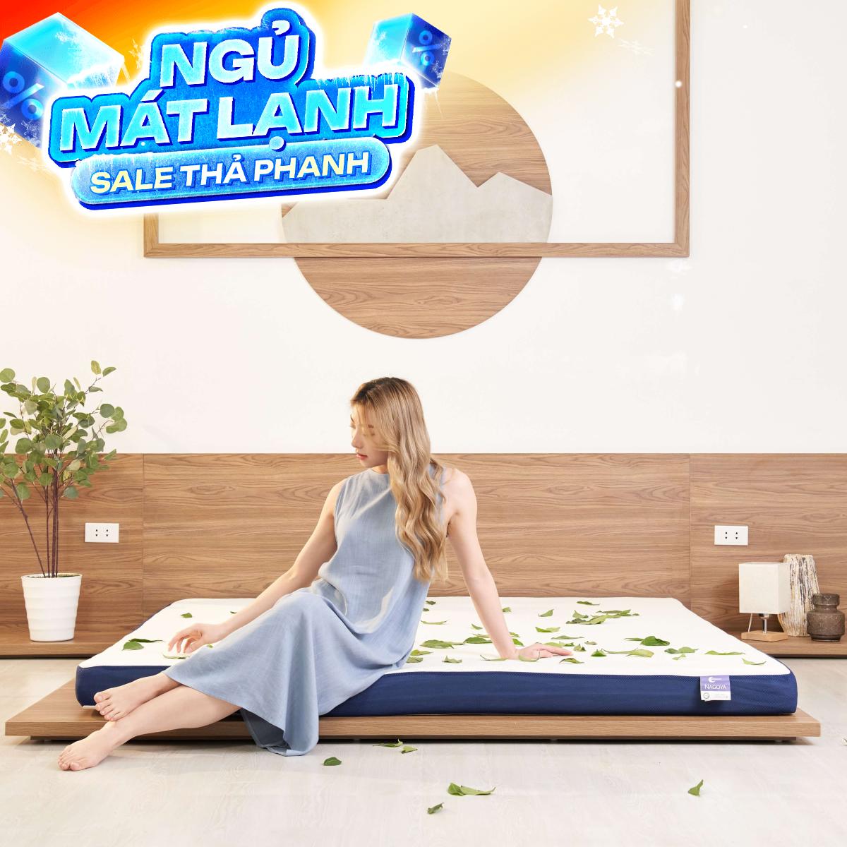 Nệm foam Goodnight Nagoya kháng khuẩn dày 12cm