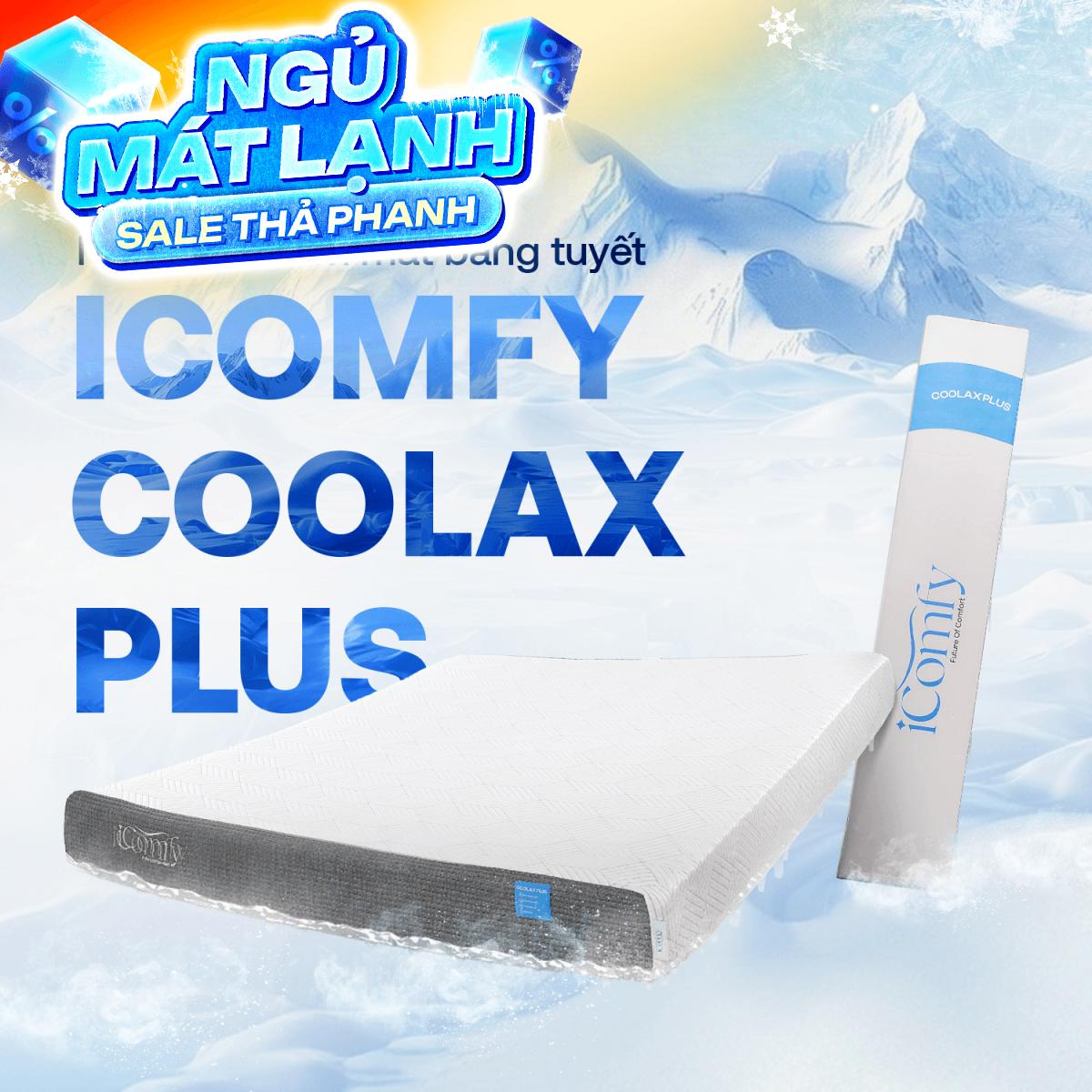 [BST Ngủ Mát] Nệm foam iComfy Coolax Plus Băng Lạnh Đa Tầng Dày 20cm