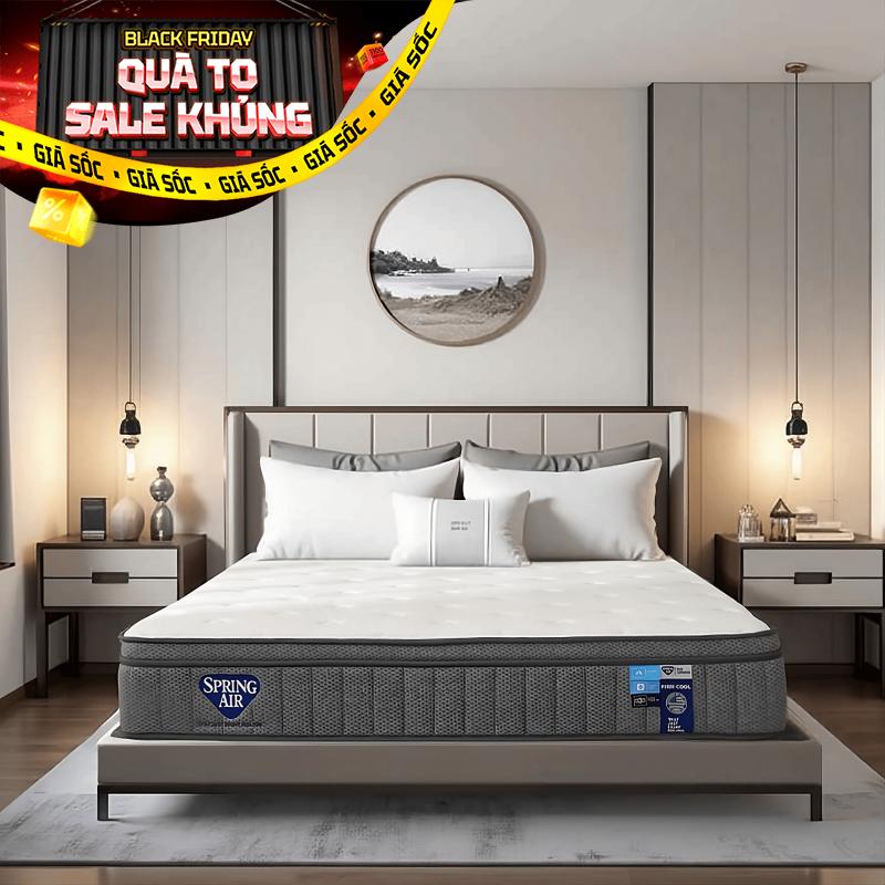 Nệm lò xo Spring Air Back Supporter Firm Cool nâng đỡ làm mát dày 26cm