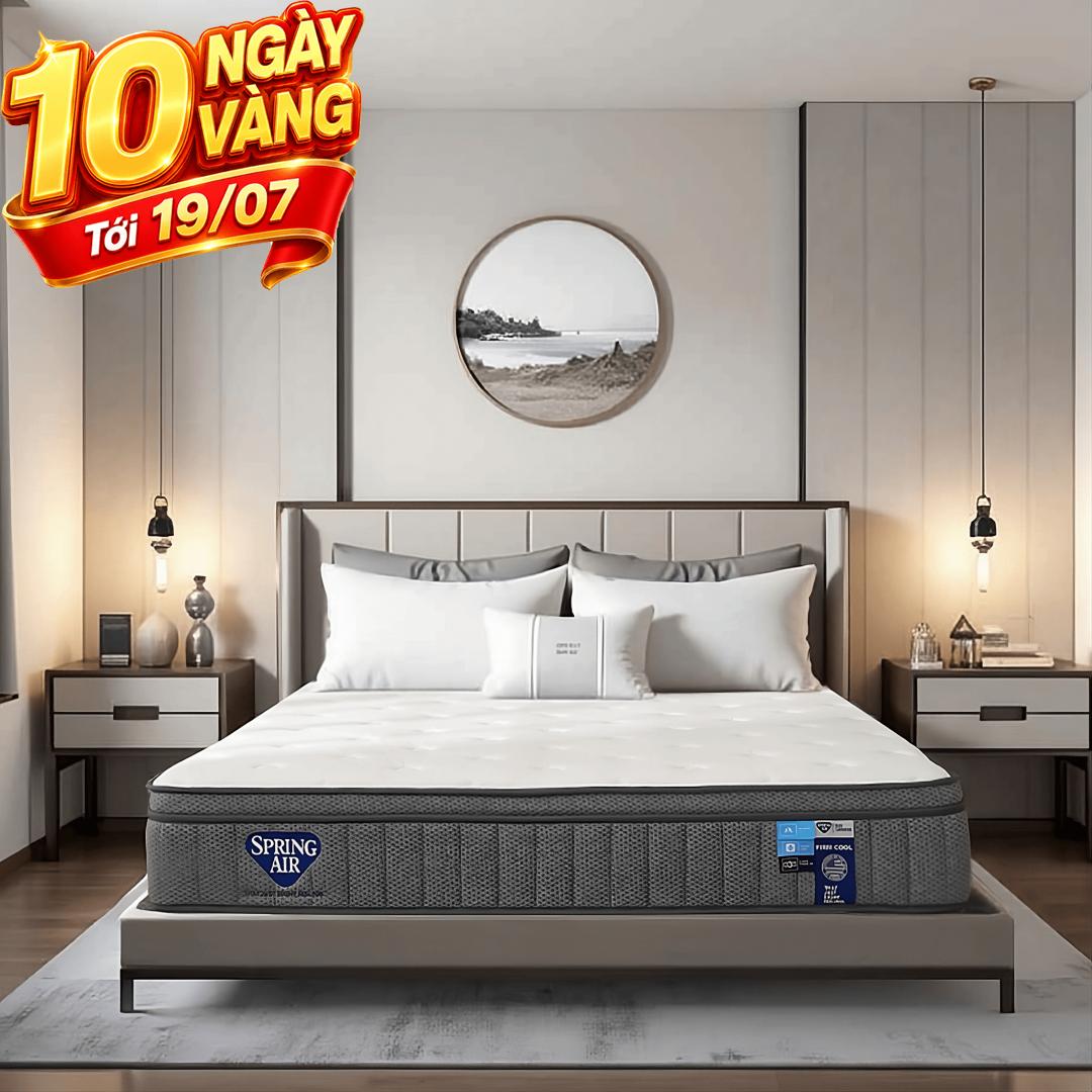 Nệm lò xo Spring Air Back Supporter Firm Cool nâng đỡ làm mát dày 26cm
