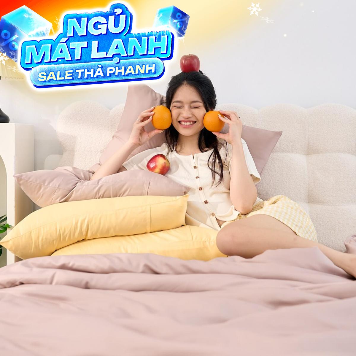 Bộ ga chun tencel VC Goodnight Airsilk 4 chi tiết