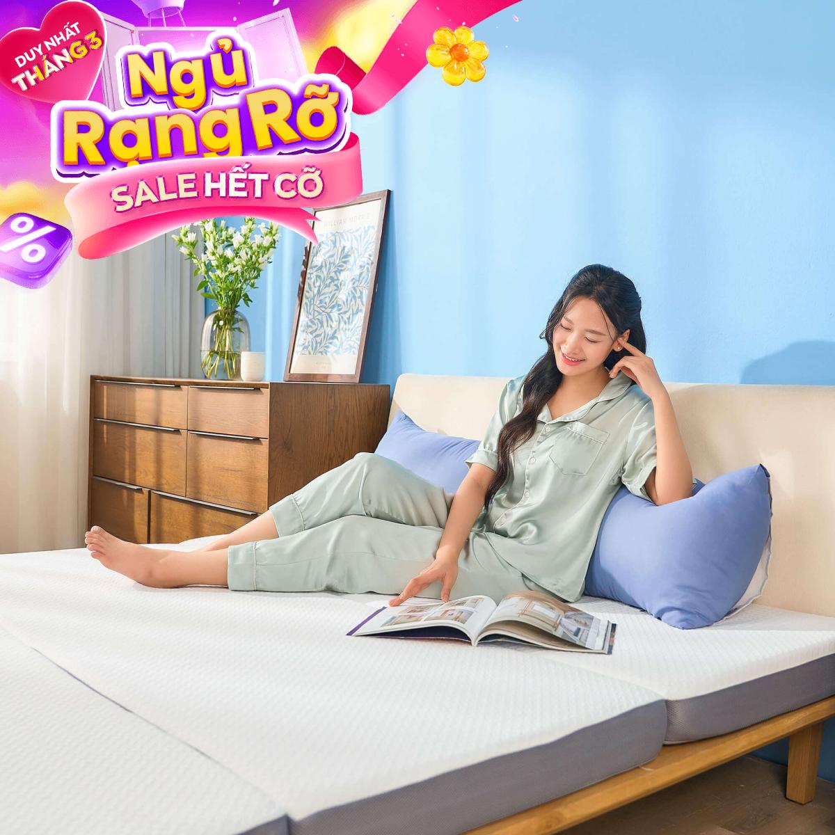 Nệm foam iComfy Fold 3.0 gấp 3 dày 10cm