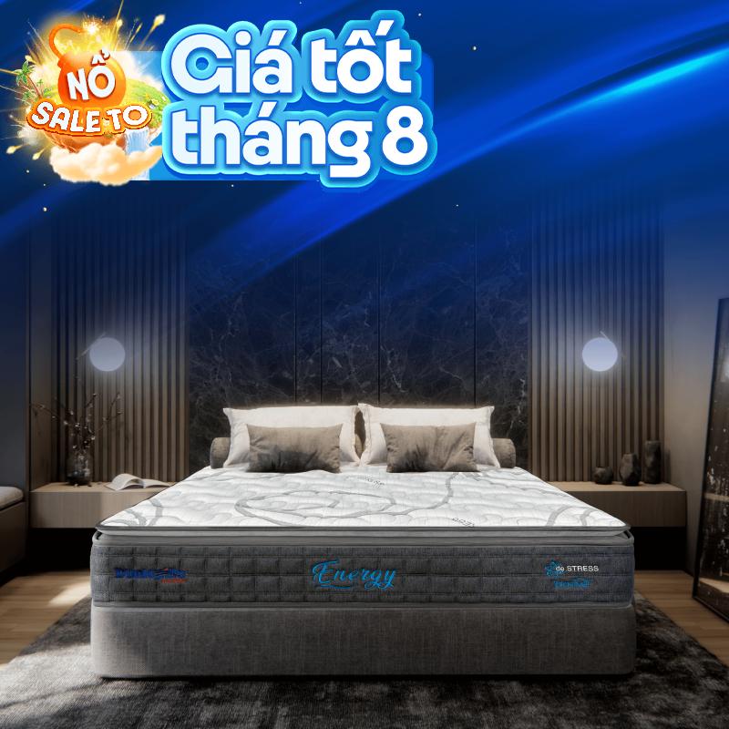 [Mới - Độc quyền] Nệm lò xo song song công nghệ cách ly chuyển động Dunlopillo de.Stress Energy - Thumbnail
