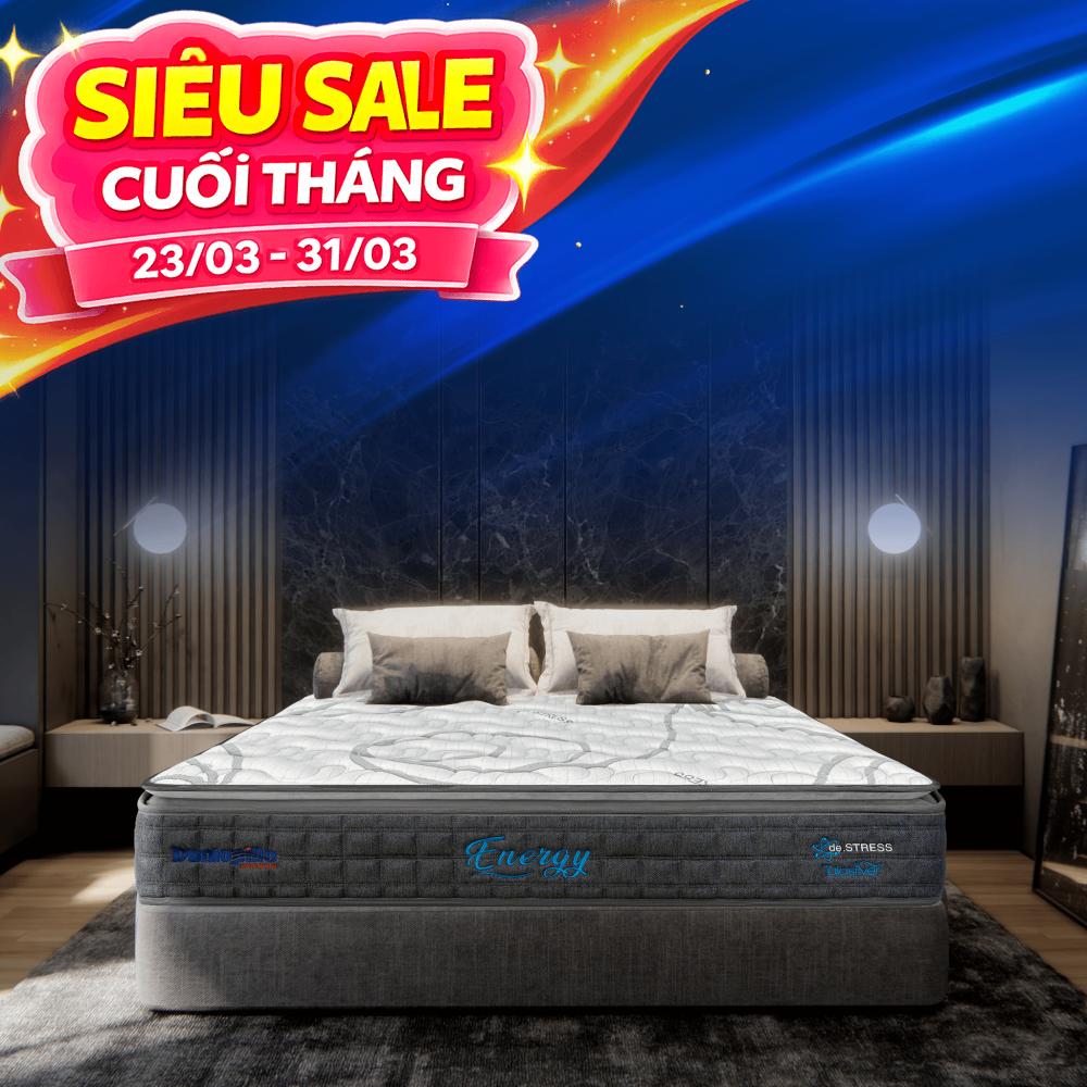 Nệm lò xo Dunlopillo de.Stress Energy công nghệ cách ly chuyển động