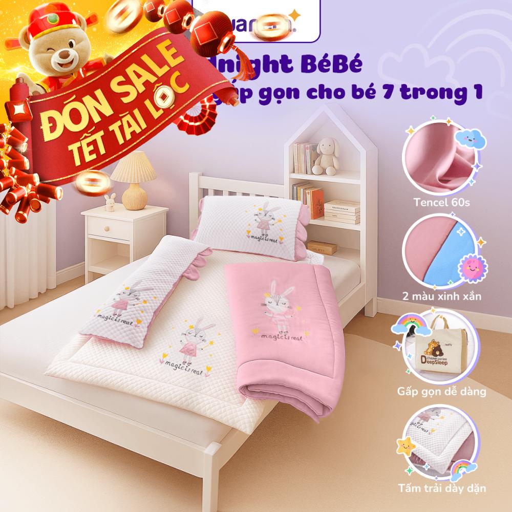 Bộ tấm trải trẻ em đi học Goodnight Deepsleep Thỏ TC002