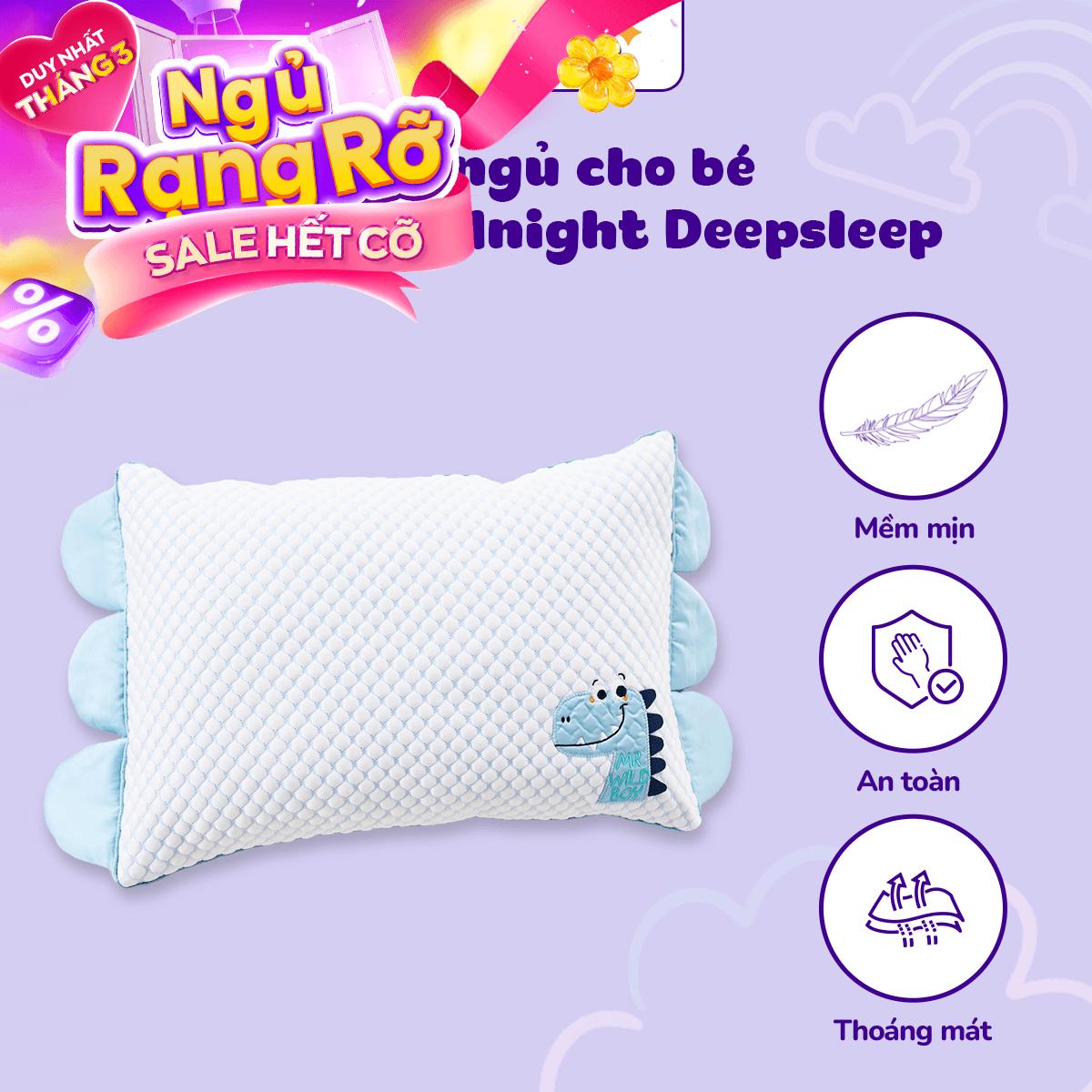 Gối bông trẻ em Goodnight Deepsleep Khủng Long TC001