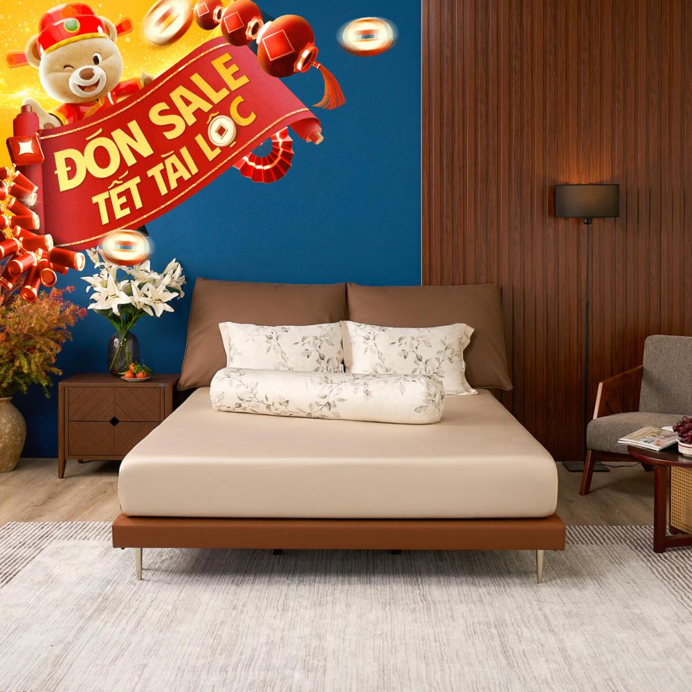 Bộ ga chun Amando Wellness Tencel Luxe họa tiết