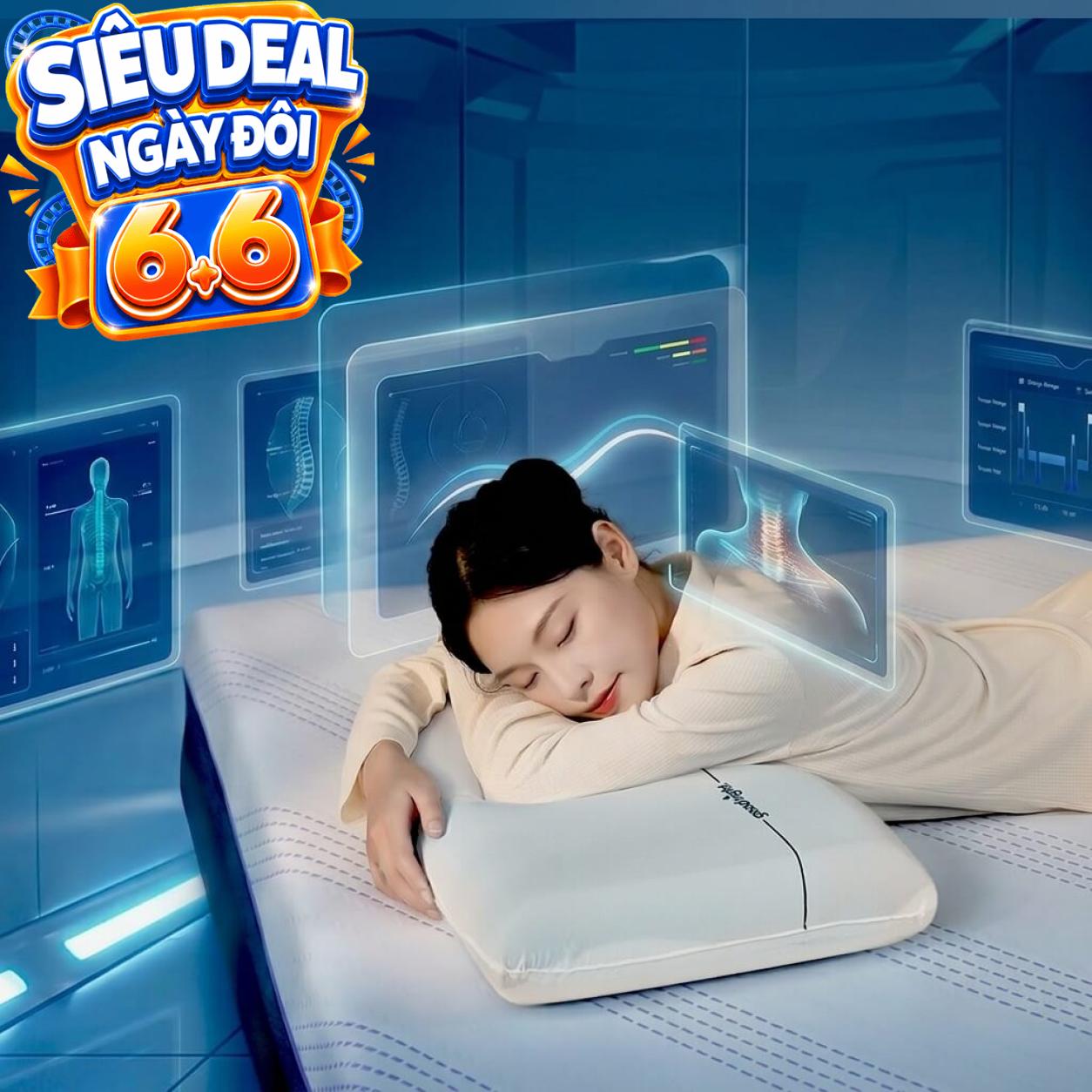 Gối ngủ sâu Memory foam 40D Goodnight Astro lõi kép