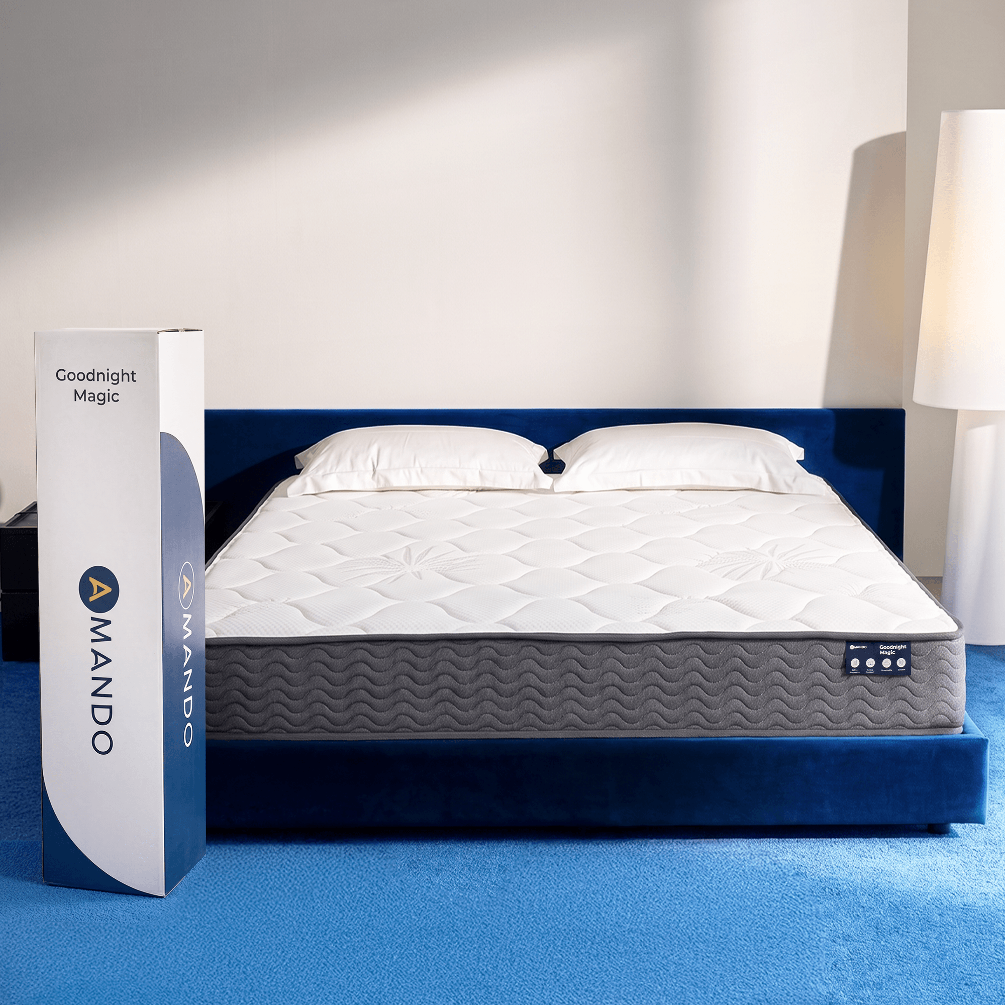 Nệm lò xo túi độc lập thế hệ mới Amando Goodnight Magic nâng đỡ êm ái 20cm