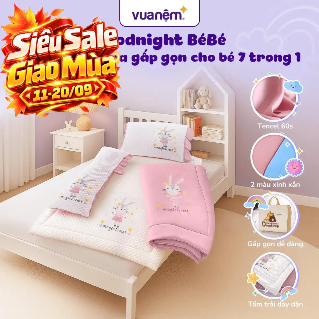 Bộ tấm trải trẻ em đi học Goodnight Bebé