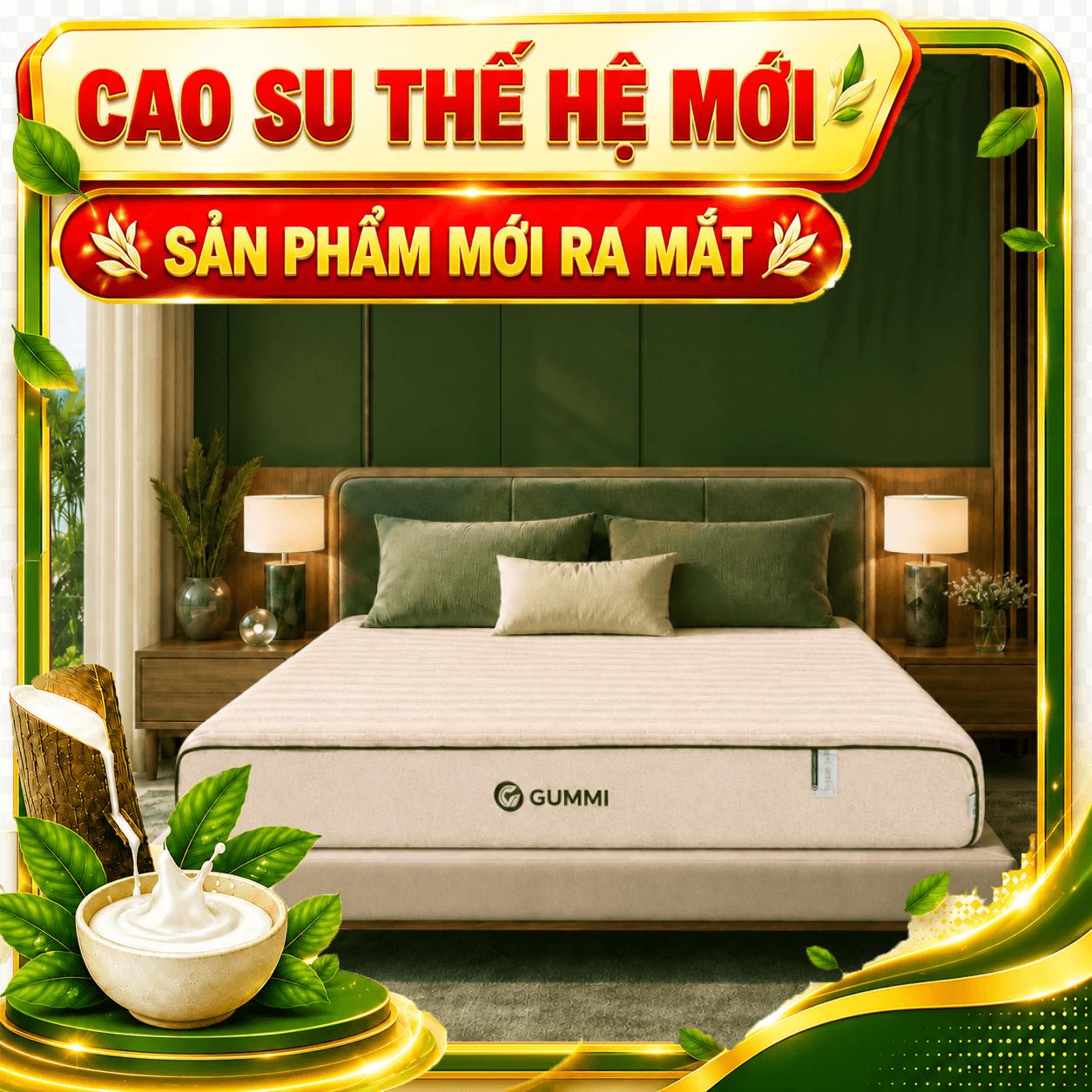 Nệm cao su cân bằng nhiệt 3in1 Gummi Hybrid Plus