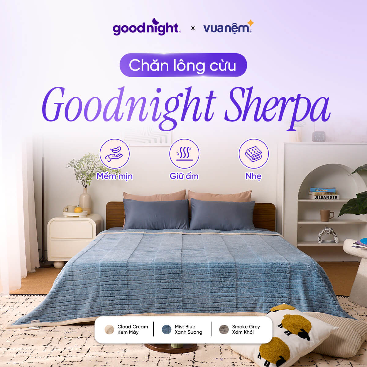 Chăn lông cừu Goodnight Sherpa