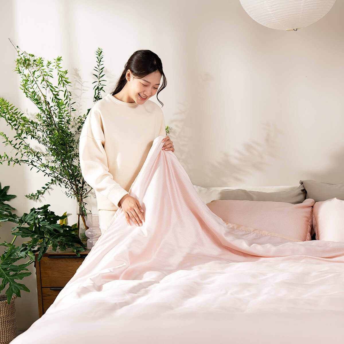 Bộ chăn ga chun chần Lụa Tencel cao cấp Amando Élan 5 chi tiết TC002 - Thumbnail