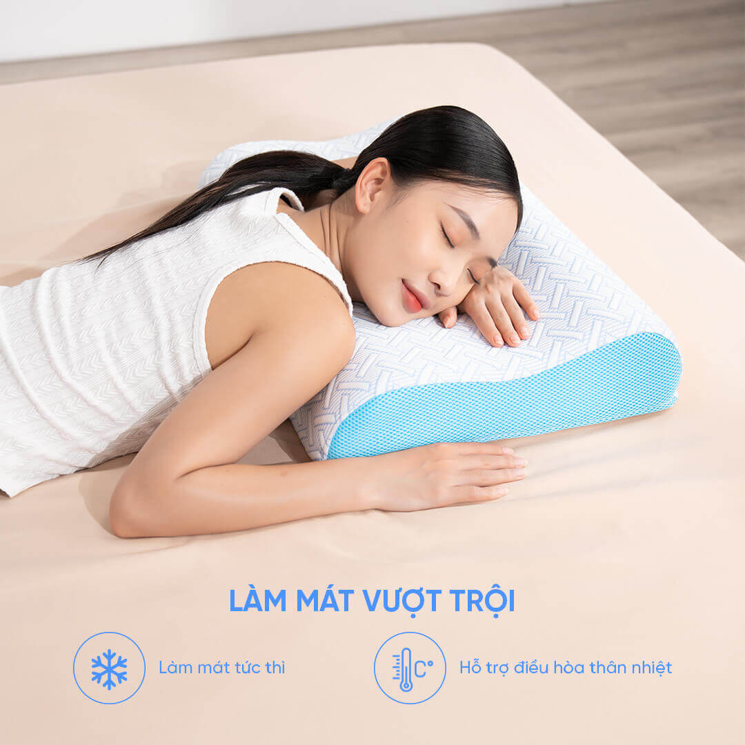 Gối foam Comfy Nami công thái học (BST Ngủ Mát) - Thumbnail