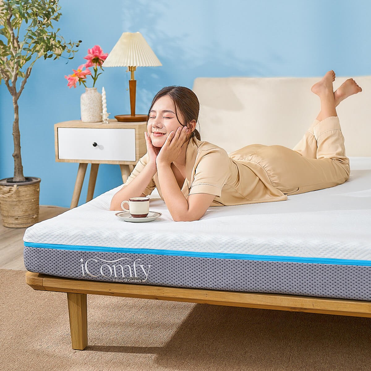 Nệm foam iComfy Coolax massage thoáng mát dày 15cm (BST Ngủ Mát) - Thumbnail