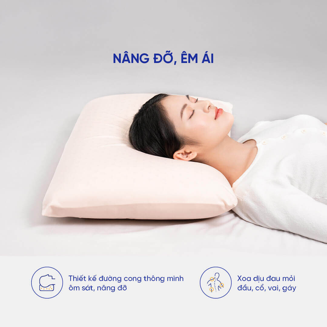 Gối Cao Su Liên Á Oval đàn hồi cao - Thumbnail