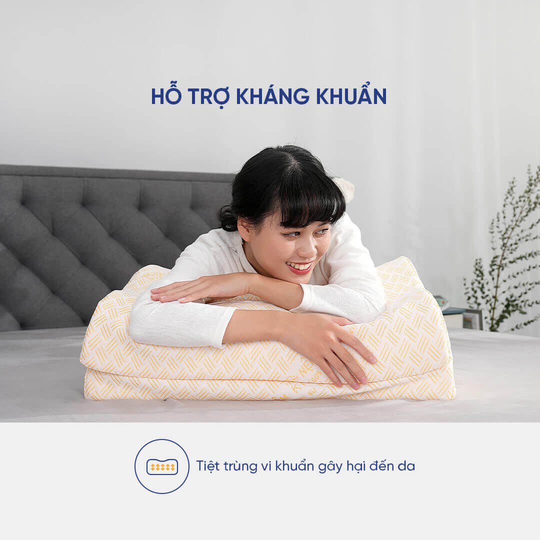 Gối Cao Su Kim Cương Lượn Sóng A - Thumbnail