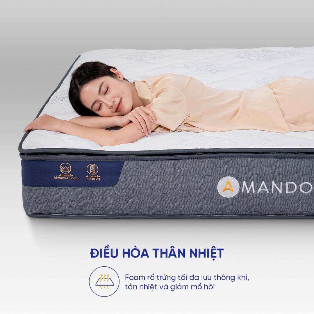 Nệm lò xo Amando Elite Original túi độc lập tiêu chuẩn khách sạn 5 sao dày 23cm - Thumbnail