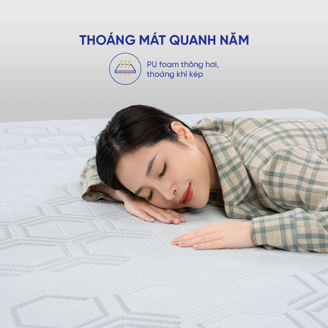 Nệm foam Goodnight Hachi giảm áp lực dày 15cm - Thumbnail