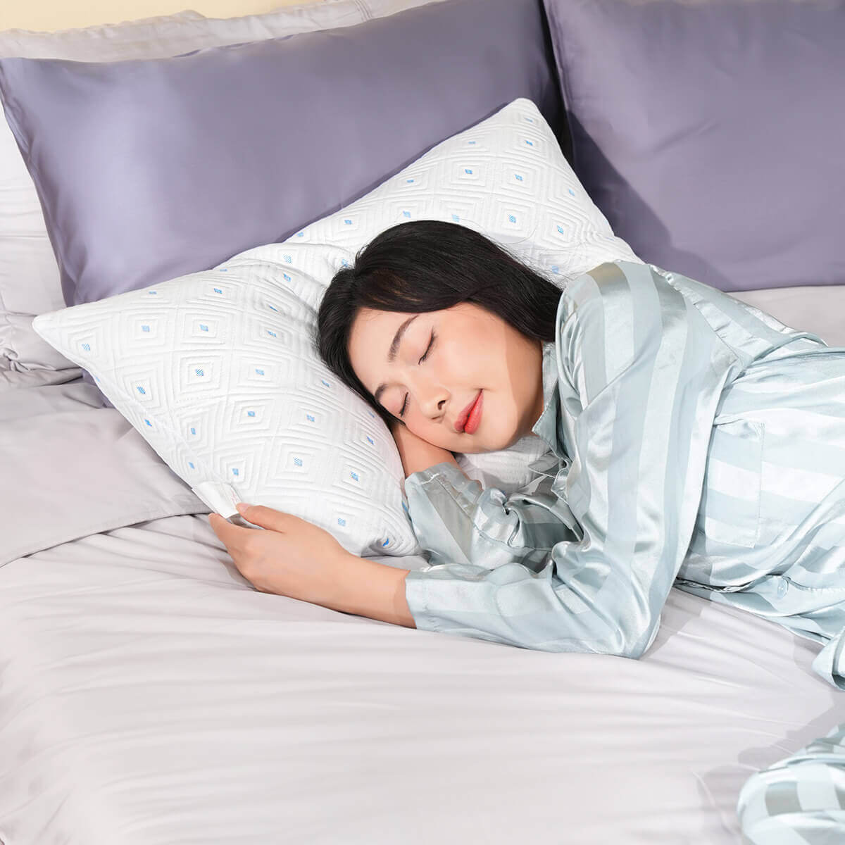 Gối lông vũ nhân tạo Amando Coolflex cao cấp tùy chỉnh độ cao - Thumbnail
