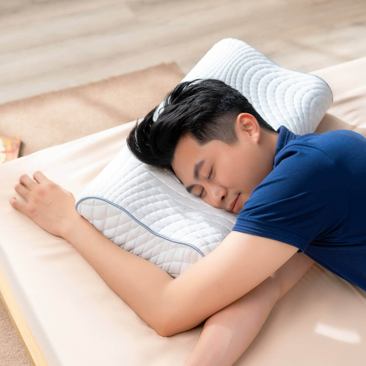 Gối foam Goodnight Nori 1.0 lượn sóng nâng đỡ cổ vai gáy - Thumbnail