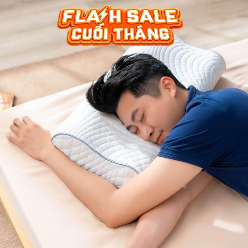 Gối foam Goodnight Nori 1.0 lượn sóng nâng đỡ cổ vai gáy - Thumbnail